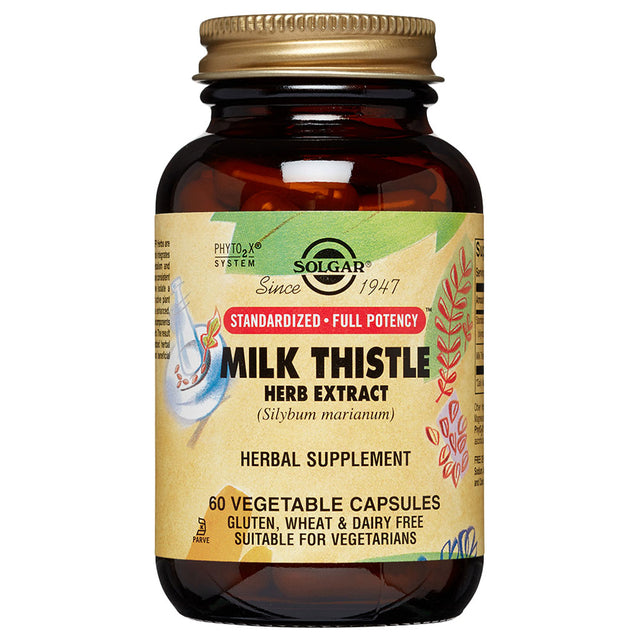 Solgar SFP Milk Thistle Herb Extract, 60 Vegetable Capsules - Solgar