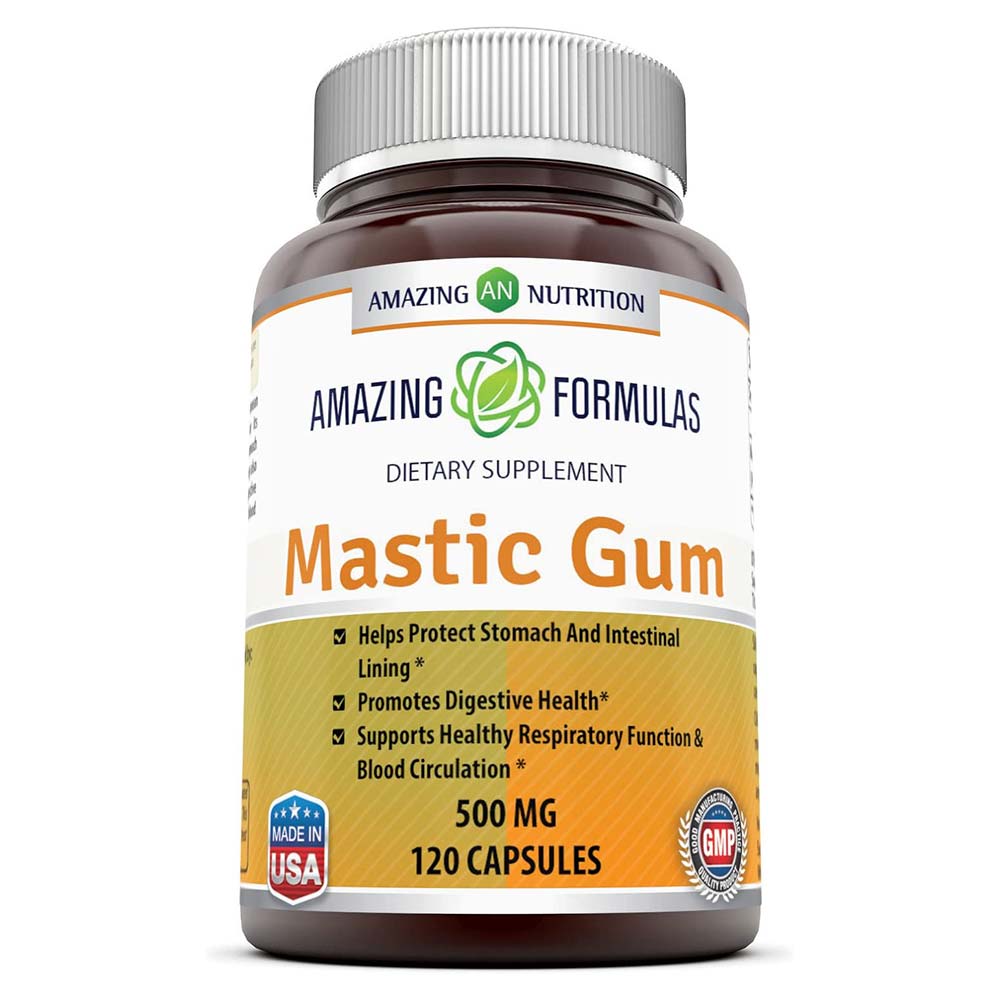 Amazing Formulas Mastic Gum, 1000 mg, 60 Capsules - Amazing Nutrition