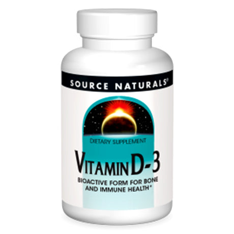 Vitamin D-3, 1000 IU, 200 Tablets, Source Naturals - Source Naturals