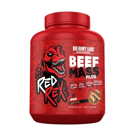 Big Ramy Labs Red Rex Beef Mass Plus, Chocolate Peanut Butter, 6 LB - Big Ramy Labs Redrex