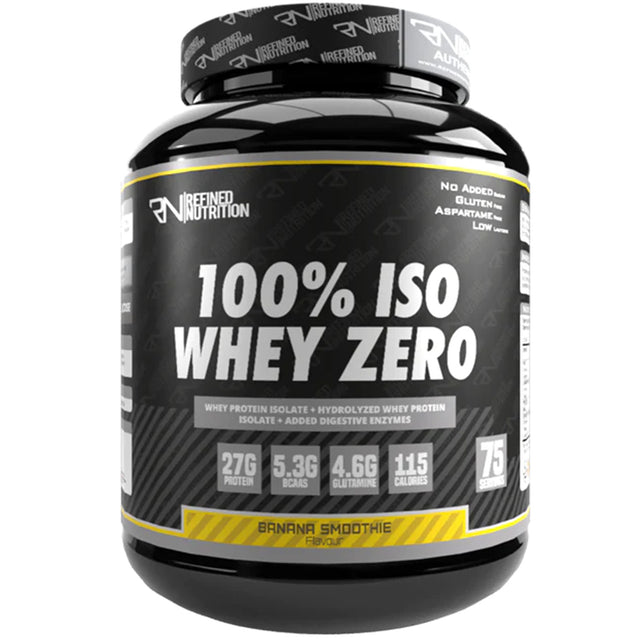 Refined Nutrition 100% Whey Isolate Zero, Smooth Banana, 2270 Gm - Refined Nutrition