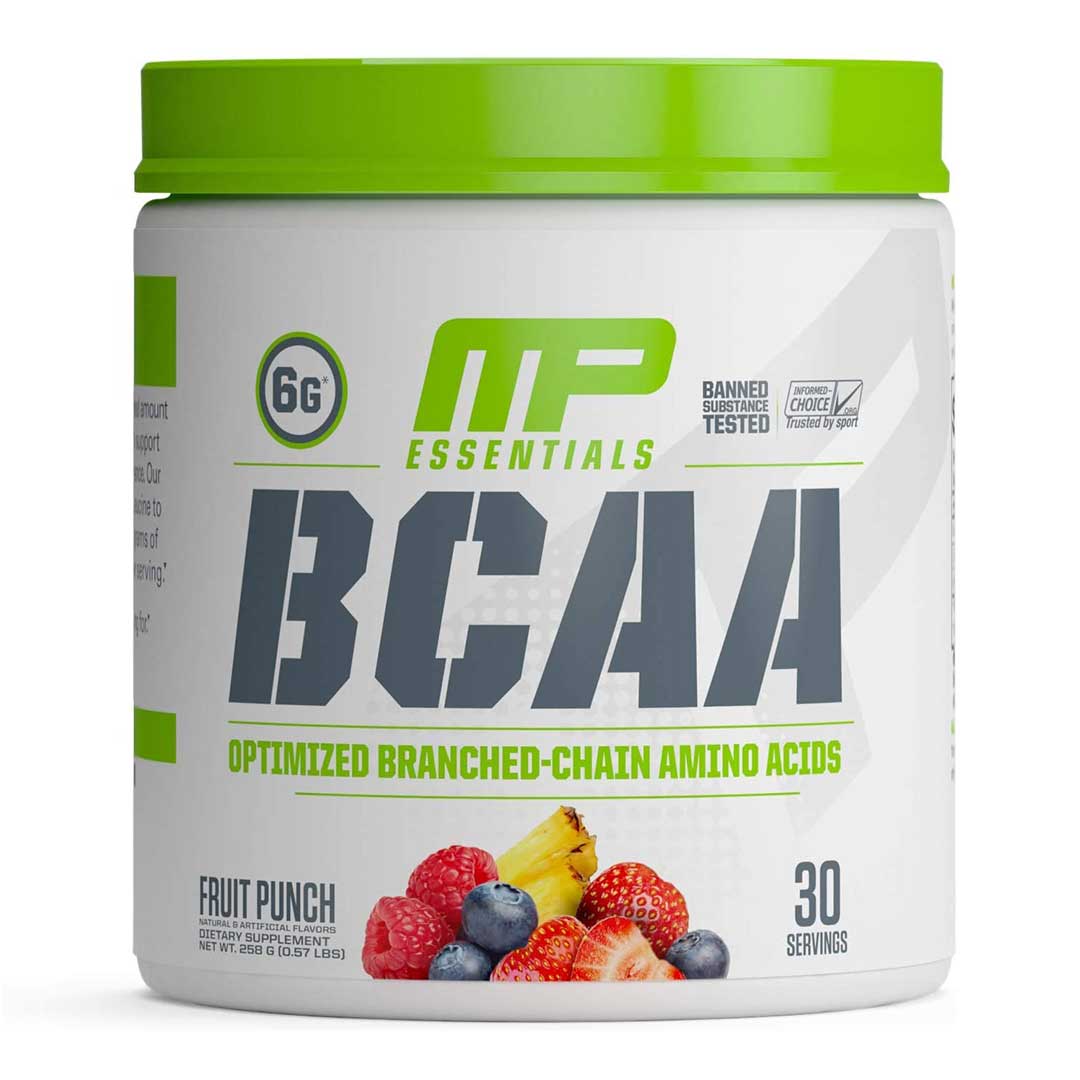 MusclePharm Essentials BCAA, Fruit Punch, 30 Servings - Muscle Pharm