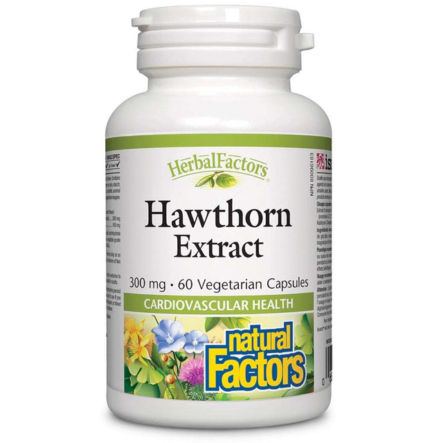 Hawthorn Extract, 300 mg, 60 Veggie Capsules - Natural Factors - Natural Factors