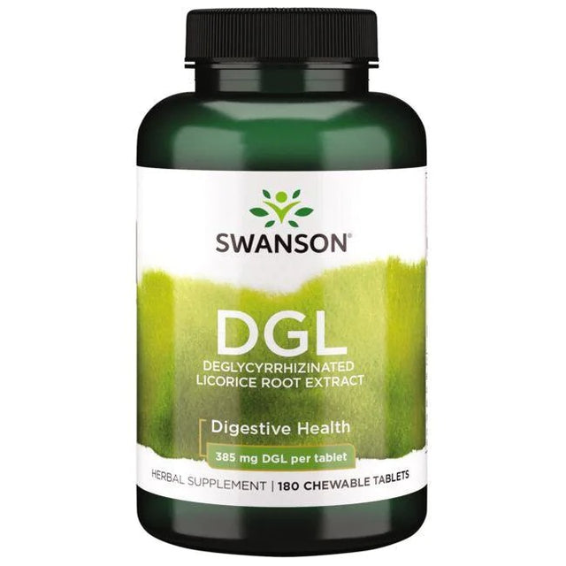 Swanson DGL Deglycyrrhizinated Licorice Root Extract, 385 mg, 180 Chewable Tablets - Swanson