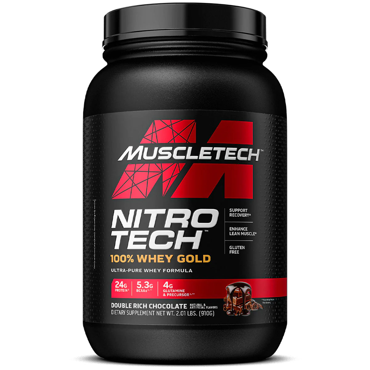 Muscletech Nitro Tech Whey Gold, Double Rich Chocolate, 2 LB - Muscletech