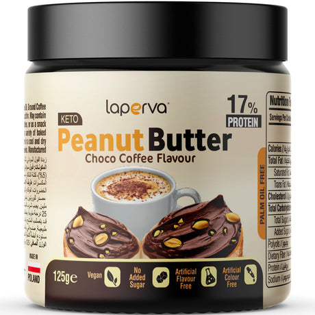 Laperva Keto Choco Coffee Peanut Butter, 125 Gm - Laperva