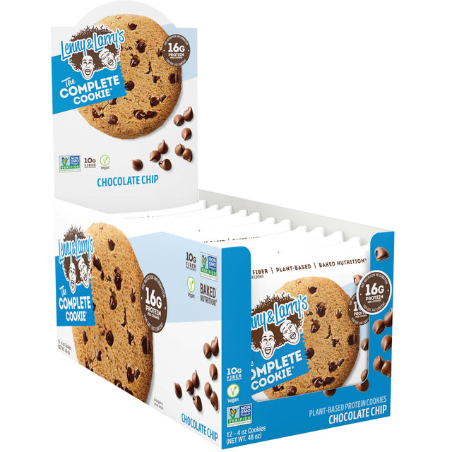 Box of 12 Pieces, Lenny & Larry’s Complete Cookies, Chocolate Chip - Lenny & Larry’s