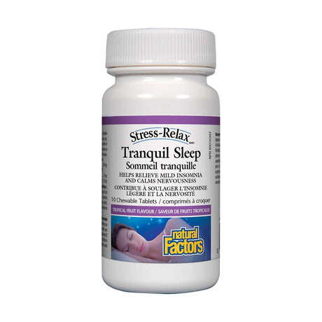 Natural Factors Stress-Relax Tranquil Sleep, 10 Chewable Tablets - Natural Factors