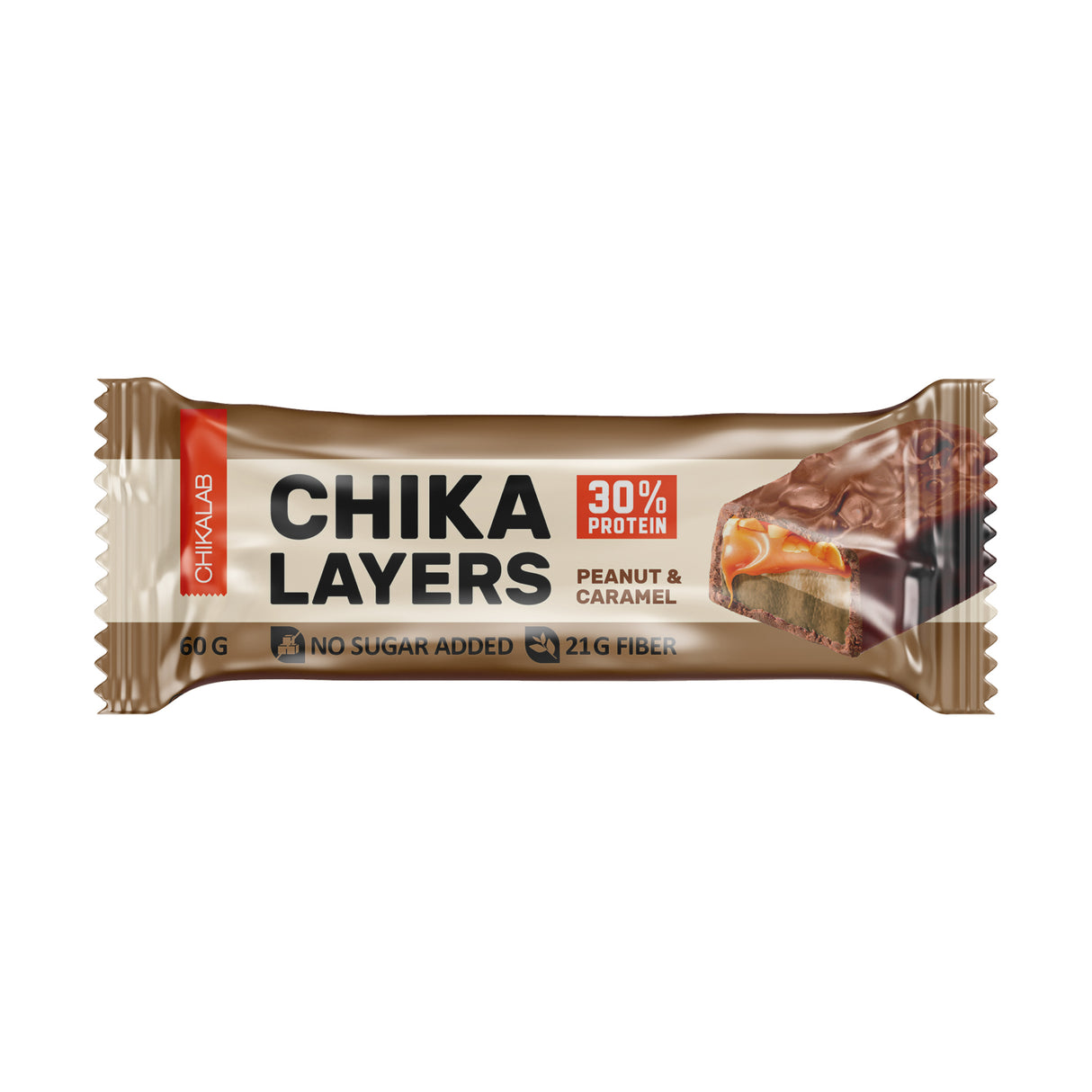 Chikalab Chika Layers Protein Bar, Peanut & Caramel, 1 Bar - CHIKALAB