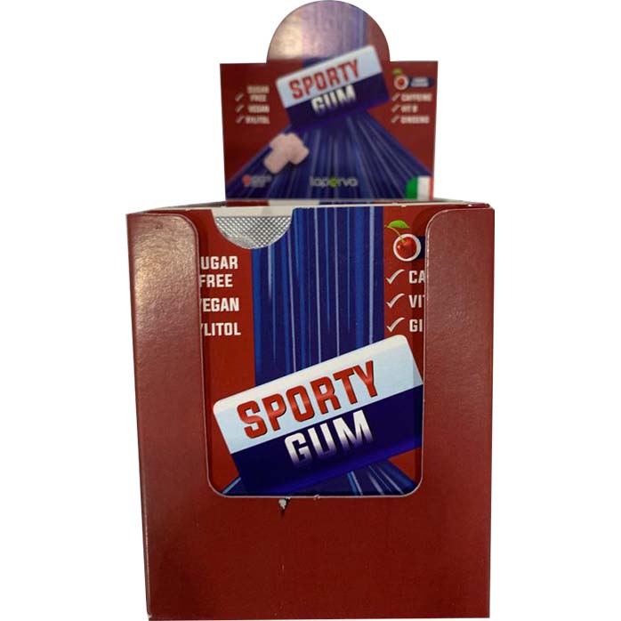 Laperva Sporty Gum, Cherry, Box of 8 Pieces - Laperva