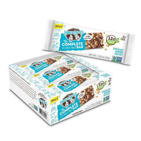 Box of 9 Bars, Lenny & Larry’s The Complete Cookie-fied Bar, Chocolate Almond Sea Salt - Lenny & Larry’s