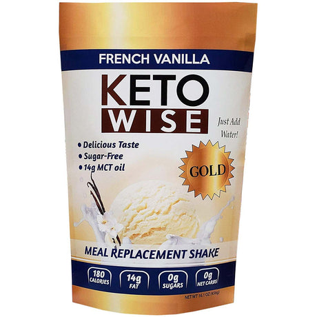 French Vanilla Keto Wise Meal Replacement Shake, 456 Gm - Keto Wise