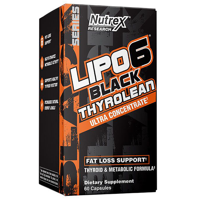 Nutrex Research LIPO-6 Black Thyrolean, 60 Capsules - Nutrex Research