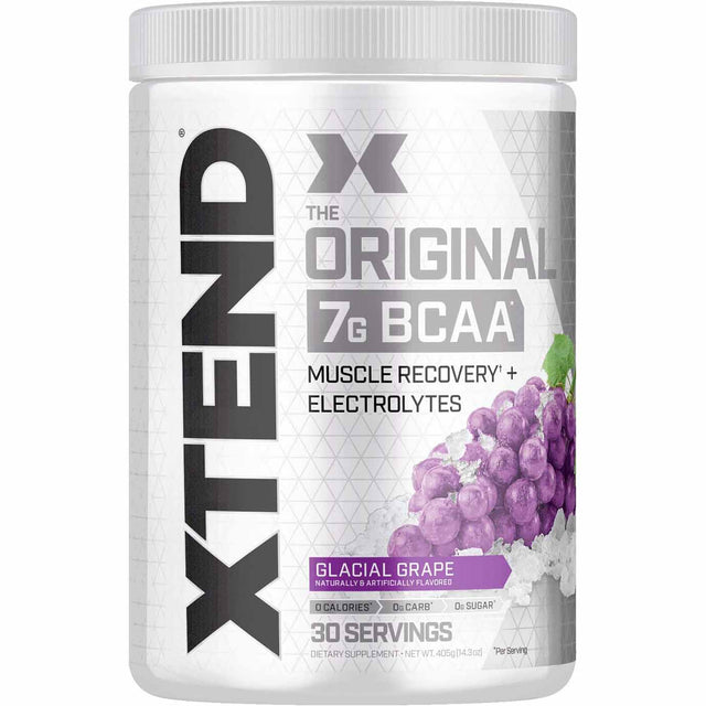 Xtend Original BCAA, Glacial Grape, 30 Servings - Xtend