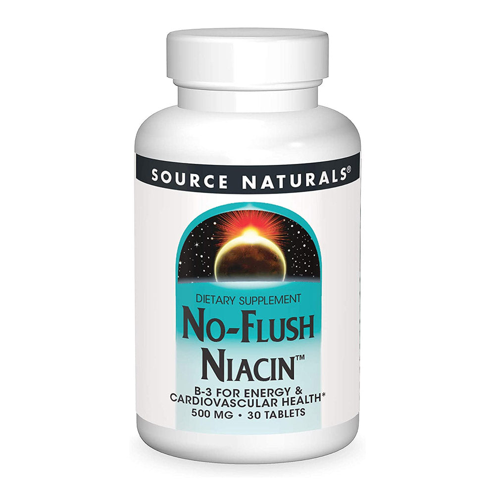 No-Flush Niacin, 500 mg, 30 Tablets - Source Naturals - Source Naturals