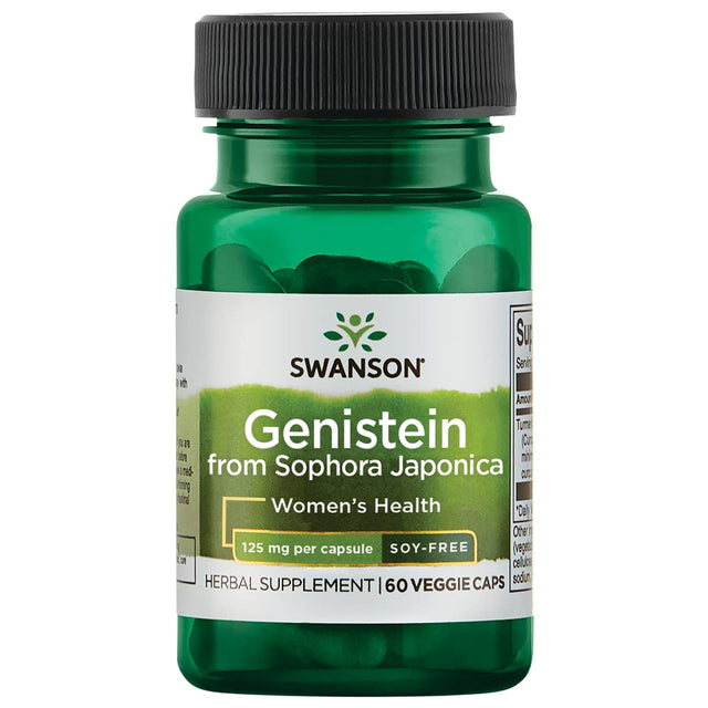 Swanson Women's Health Genistein, 125 mg, 60 Veggie Capsules - Swanson