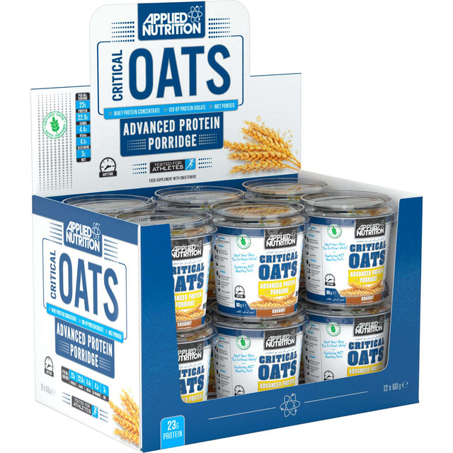 Applied Nutrition Critical Oats, Coconut, Box of 12 Pieces - Applied Nutrition