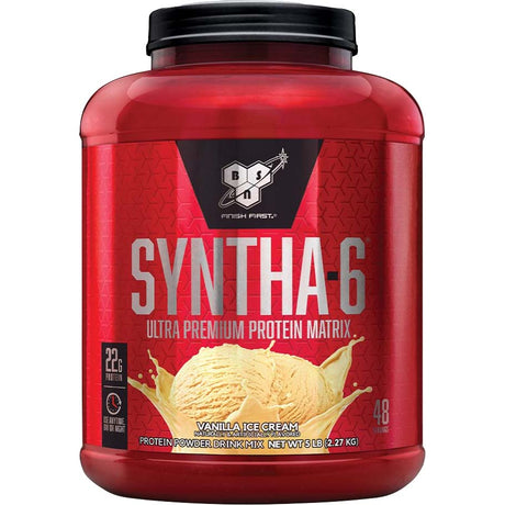 BSN Syntha-6 Whey Protein, 5 LB, Vanilla Ice Cream - BSN