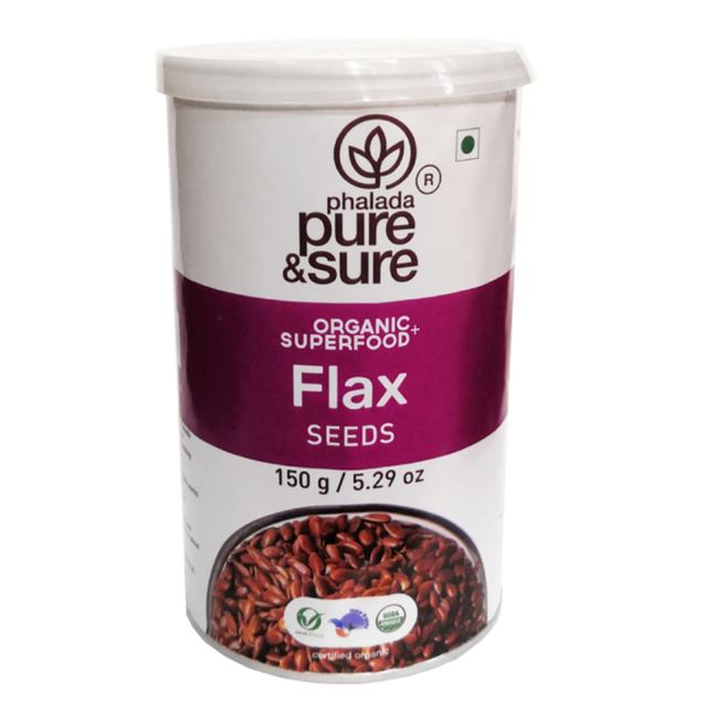 Sure & Pure Organic Flax Seeds, 150 Gm - Pure & Sure