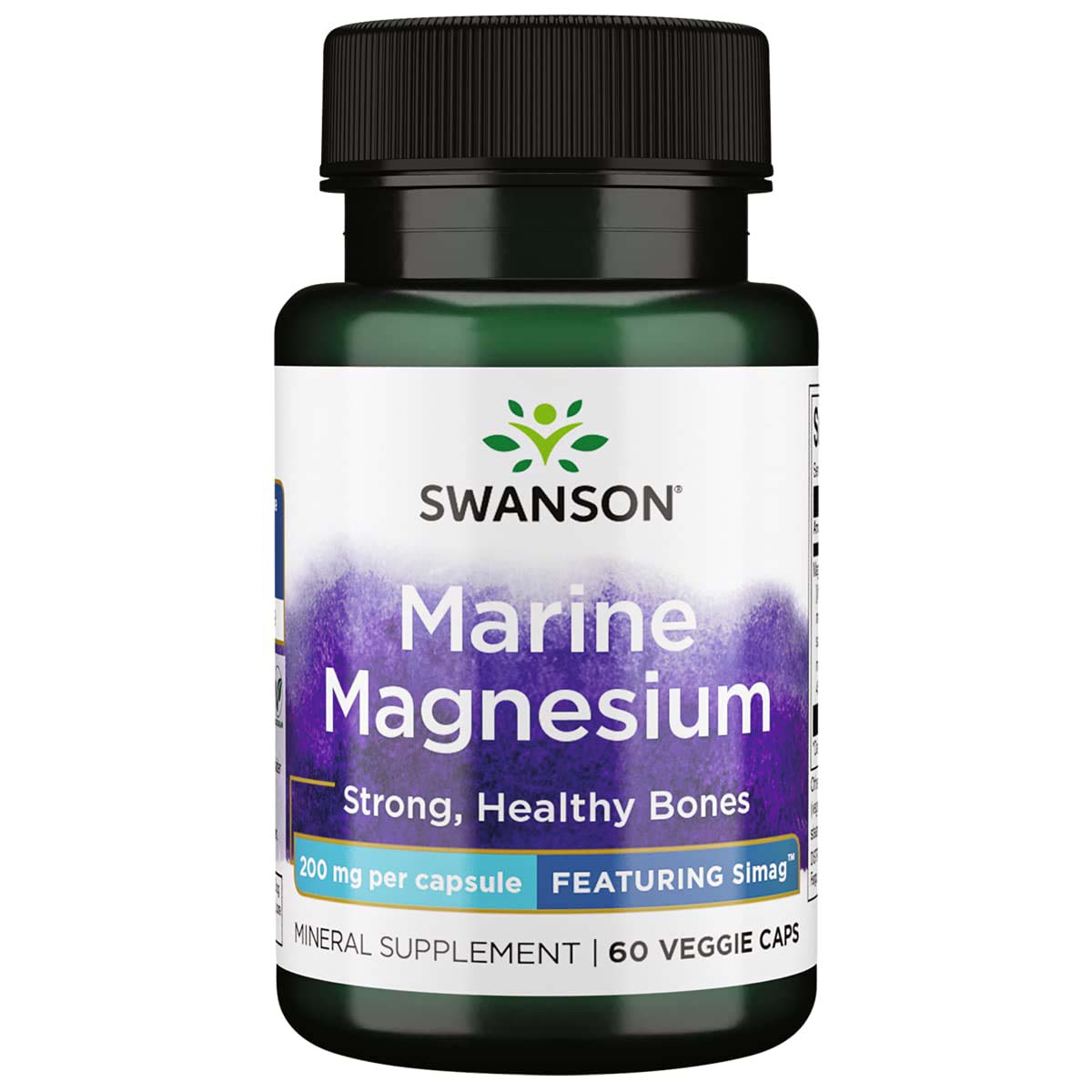 Marine Magnesium, 200 mg, 60 Veggie Capsules - Swanson - Swanson