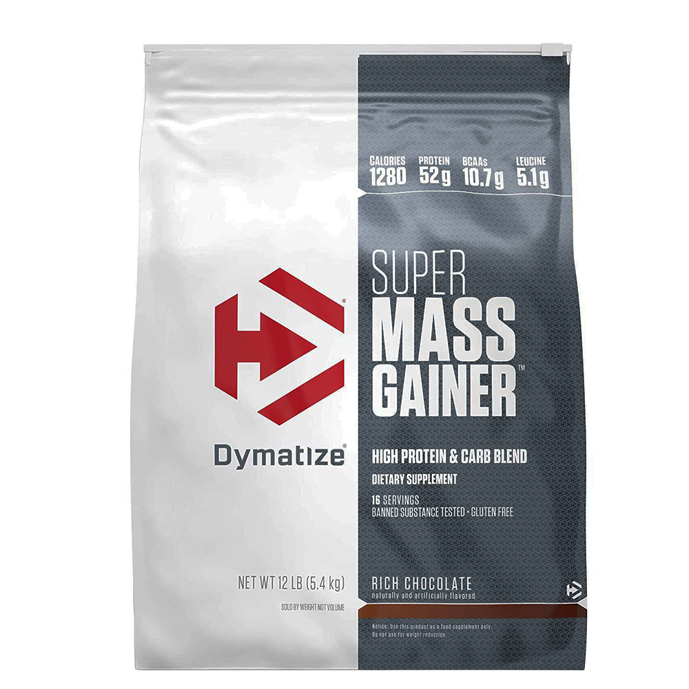 Dymatize Super Mass Gainer, Double Rich Chocolate, 12 LB - Dymatize