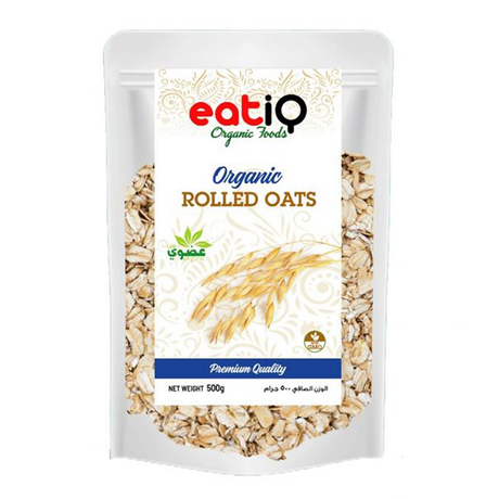 Organic Eatiq Foods Rolled Oats, 500 Gm - Eatiq Organic Food