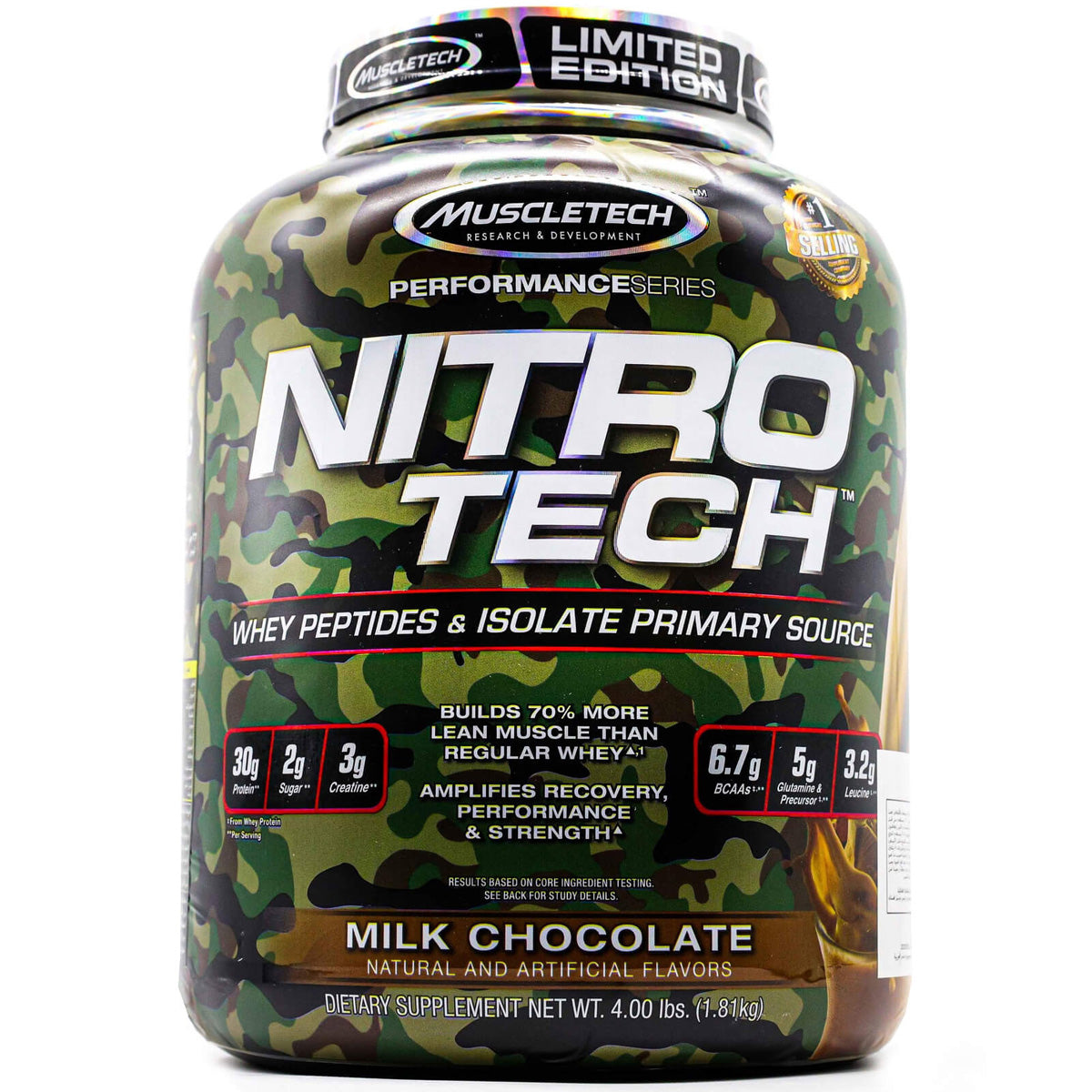 Muscletech NitroTech Performance, Milk Chocolate, 4 LB - Muscletech