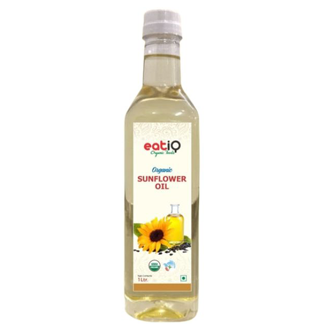 Eatiq Organic Foods Sunflower Oil, 1 L (Organic) - Eatiq Organic Food