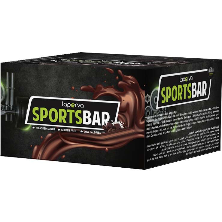 Box of 9 Bars, Laperva Sports Bar 42 Gm, Milk Chocolate Hazelnut Rice - Laperva