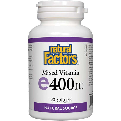 Mixed Vitamin E, 400 IU, 90 Softgels - Natural Factors - Natural Factors