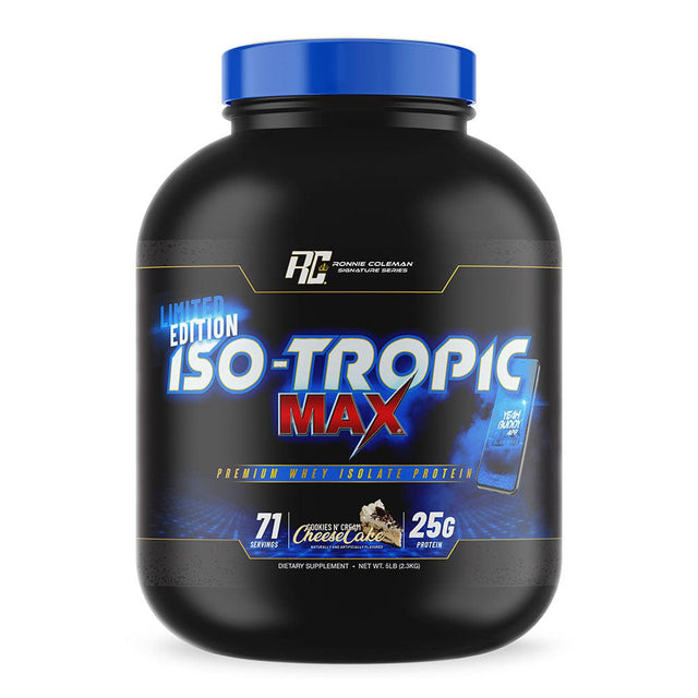 Ronnie Coleman Iso Tropic Max, 5 LB, Cookies and Cream Cheesecake - Ronnie Coleman