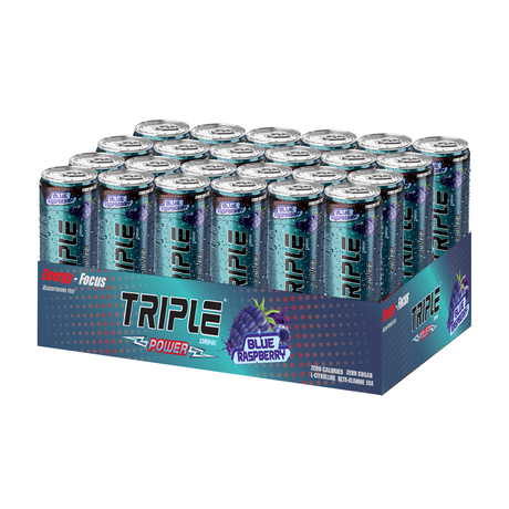 Box of 24 Pieces, Triple Power Energy Drink, Blue Raspberry - Triple Power